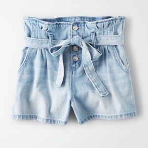 AE Paperbag Denim Shorts